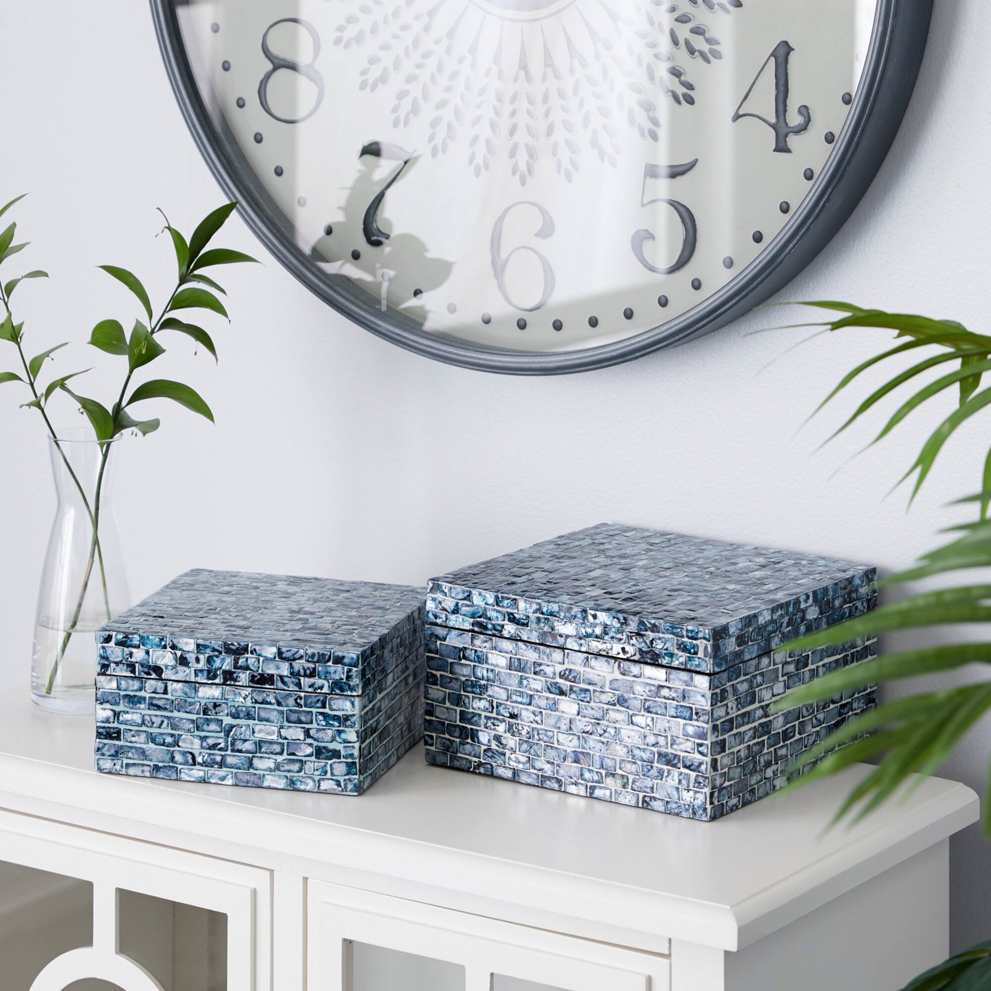 Blue Mother of Pearl Coastal Box Set